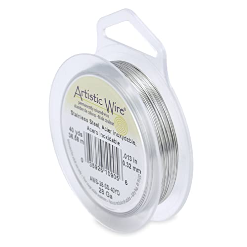 Artistic Wire 0,32 mm (28 Gauge) Edelstahl-Basteldraht, 0.32 mm von Artistic Wire