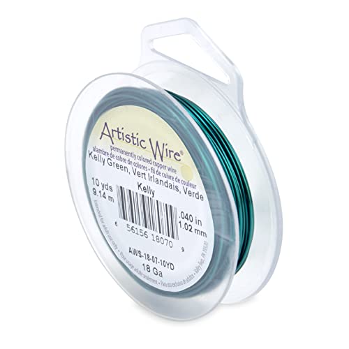 Artistic Wire 18 Gauge / 1.0 mm Anlaufbeständiger, Farbiger Kupfer-Basteldraht, Kelly Green, 10 yd Artistic Wire 18 Gauge / 1.0 mm Anlaufbeständiger, Farbiger Kupfer-Basteldraht, Kelly Green, 10 yd von Artistic Wire