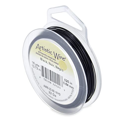 Artistic Wire 22 Gauge / .64 mm Anlaufbeständiger, Farbiger Kupfer-Basteldraht, schwarz, 15 yd / 13.7 m, 13 Artistic Wire 22 Gauge / .64 mm Anlaufbeständiger, Farbiger Kupfer-Basteldraht, schwarz, 15 yd / 13.7 m, 13 von Artistic Wire