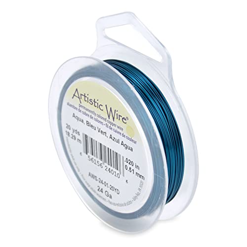 Artistic Wire 24 Gauge / .51 mm Anlaufbeständiger, Farbiger Kupfer-Basteldraht, Aqua, 20 yd Artistic Wire 24 Gauge / .51 mm Anlaufbeständiger, Farbiger Kupfer-Basteldraht, Aqua, 20 yd von Artistic Wire