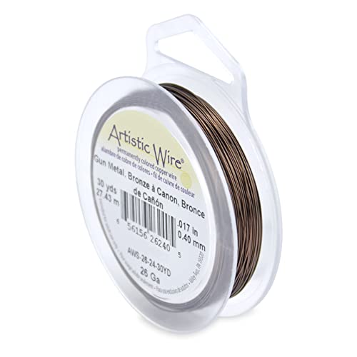 Artistic Wire 26 Gauge/0,41 mm Anlaufbeständiger, farbiger Kupfer-Basteldraht, messing antik-Optik, 41 mm, 90 Artistic Wire 26 Gauge/0,41 mm Anlaufbeständiger, farbiger Kupfer-Basteldraht, messing antik-Optik, 41 mm, 90 von Artistic Wire