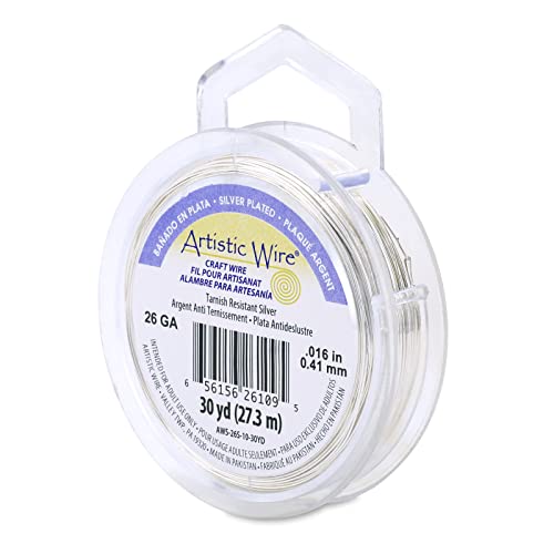 Artistic Wire 26 Gauge / 0,41 mm beschichteter farbiger Kupferdraht, 27,4 m, anlaufgeschütztes Silber Artistic Wire 26 Gauge / 0,41 mm beschichteter farbiger Kupferdraht, 27,4 m, anlaufgeschütztes Silber von Artistic Wire