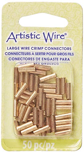 Artistic Wire A346GC-054 Quetschröhrchen, 14 g, 10 mm, goldfarben, 50 Stück von Artistic Wire