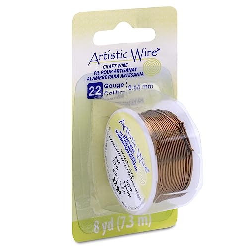 Artistic Wire Anlaufgeschützt Farbiger Kupfer-Basteldraht, Messing antik-Optik, 22 Gauge / .64 mm, 8 yd / 7.3 m Artistic Wire Anlaufgeschützt Farbiger Kupfer-Basteldraht, Messing antik-Optik, 22 Gauge / .64 mm, 8 yd / 7.3 m von Artistic Wire