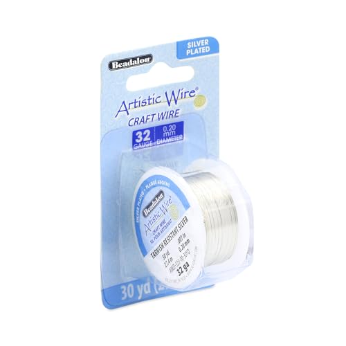 Artistic Wire Beadalon, 32 Gauge, anlaufgeschützt, silberfarben, 27,3 m Basteldraht, Silber, 20 mm Artistic Wire Beadalon, 32 Gauge, anlaufgeschützt, silberfarben, 27,3 m Basteldraht, Silber, 20 mm von Artistic Wire