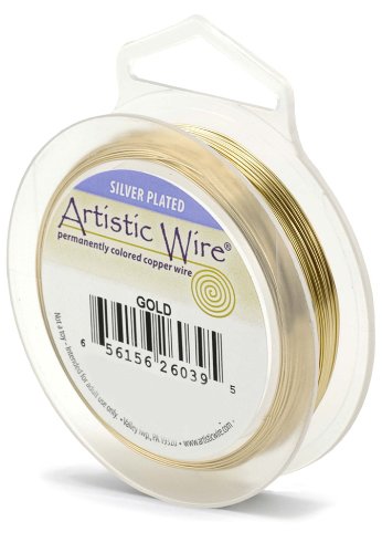 Artistic Wire Beadalon 6.10 Meters Basteldraht, ca. 1 mm Durchmesser (18-Gauge), goldfarben von Artistic Wire