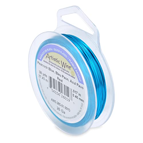 Beadalon Artistic Draht, versilbert, 26 Gauge, Pfauenblau Beadalon Artistic Draht, versilbert, 26 Gauge, Pfauenblau von Artistic Wire