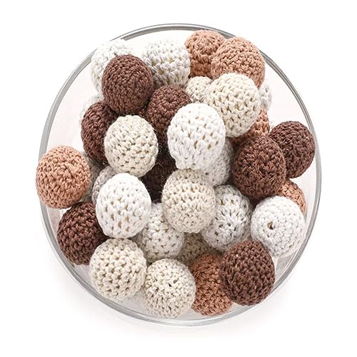 30stk Häkelperlen Bunt 20mm Gehäkelt Holzperlen Runde Gehäkelte Perlen mit Loch zum Auffädeln Handgefertigt Natur Holzkugeln für DIY Schmuck Dekorationen Halskette Armband 30stk Häkelperlen Bunt 20mm Gehäkelt Holzperlen Runde Gehäkelte Perlen mit Loch zum Auffädeln Handgefertigt Natur Holzkugeln für DIY Schmuck Dekorationen Halskette Armband von Artlatu