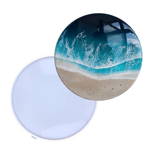 Artline Epoxidharz, große runde Silikonharzform für Handwerk, DIY, Kunst und Malerei, dekorative Form zum Gießen von Untersetzern, Tellern, Achat-Tablett, 40 cm Durchmesser Artline Epoxidharz, große runde Silikonharzform für Handwerk, DIY, Kunst und Malerei, dekorative Form zum Gießen von Untersetzern, Tellern, Achat-Tablett, 40 cm Durchmesser von Artline Epoxy Resin