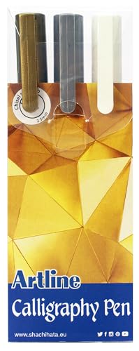 Artline Gold Silber Weiß Kalligraphie-Stifte Metallic Marker Weihnachten Karten Artline Gold Silber Weiß Kalligraphie-Stifte Metallic Marker Weihnachten Karten von Artline