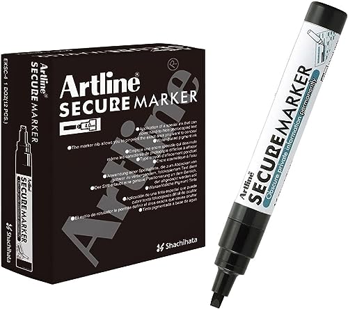 Artline Secure Marker EKSC-4x Permanentmarker, 4,0 mm Keilspitze, Schwarz, 12 Stück, reduziert sensible/private Informationen dauerhaft, verbergen und schützen vertrauliche Informationen Artline Secure Marker EKSC-4x Permanentmarker, 4,0 mm Keilspitze, Schwarz, 12 Stück, reduziert sensible/private Informationen dauerhaft, verbergen und schützen vertrauliche Informationen von Artline