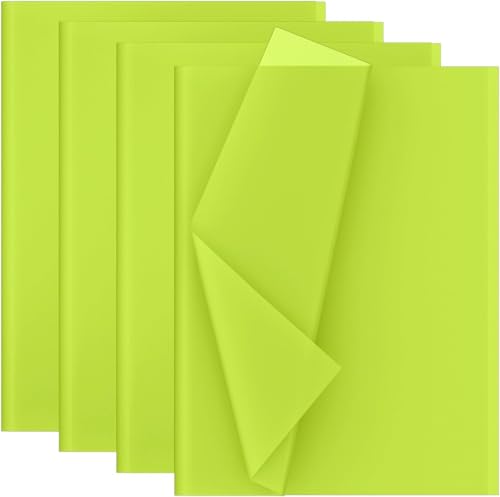 Seidenpapier Hellgrün, 50 x 70 cm, 30 Blatt, hochwertiges Seidenpapier zum Basteln, Geschenkverpackungen, DIY-Projekte, ideal für Partydekorationen, Kunst und Papierhandwerk von Artmaxx