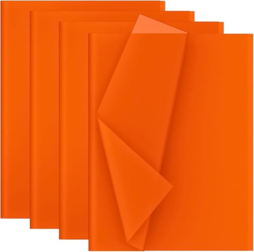Seidenpapier Orange, 50 x 70 cm, 30 Blatt, hochwertiges Seidenpapier zum Basteln, Geschenkverpackungen, DIY-Projekte, ideal für Partydekorationen, Kunst und Papierhandwerk von Artmaxx