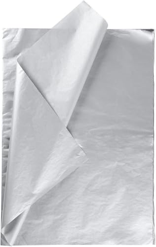 Seidenpapier Silber 50x70cm, 30 Blatt, hochwertiges Seidenpapier zum Basteln, Geschenkverpacken, DIY-Projekte, ideal für Partydekorationen, Kunst und Papierhandwerk Seidenpapier Silber 50x70cm, 30 Blatt, hochwertiges Seidenpapier zum Basteln, Geschenkverpacken, DIY-Projekte, ideal für Partydekorationen, Kunst und Papierhandwerk von Artmaxx