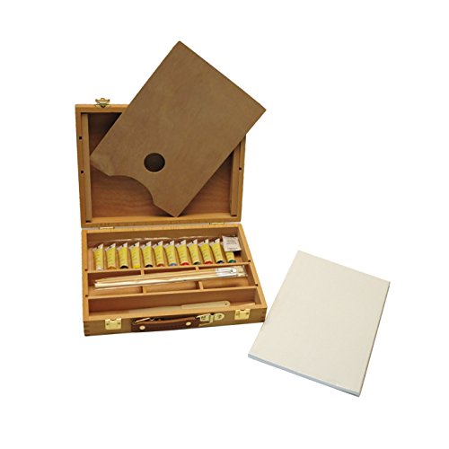 Artme hölzernes Premium Staffelei Box Malset 23 Teile - Tischstaffelei 32 x 24cm / 3 Leinwandtafeln/ 12 x Acrylfarben/ 4 x Künstlerpinsel/HD Bleistift/Kunststoffpalettenmesser/Holzpalette Artme hölzernes Premium Staffelei Box Malset 23 Teile - Tischstaffelei 32 x 24cm / 3 Leinwandtafeln/ 12 x Acrylfarben/ 4 x Künstlerpinsel/HD Bleistift/Kunststoffpalettenmesser/Holzpalette von Artme