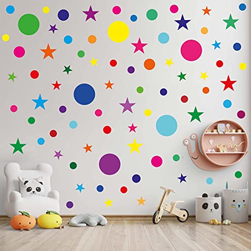 100 x Sterne und Punkte Wandaufkleber Zimmer-Dekor Polka Stars Kinderzimmer Schlafzimmer Dekoration Baby-Tapete Aufkleber Zubehör Kinder Vinyl-Dekorationen Kunst Deckenschablonen Transfers Kreise 100 x Sterne und Punkte Wandaufkleber Zimmer-Dekor Polka Stars Kinderzimmer Schlafzimmer Dekoration Baby-Tapete Aufkleber Zubehör Kinder Vinyl-Dekorationen Kunst Deckenschablonen Transfers Kreise von Artmedia