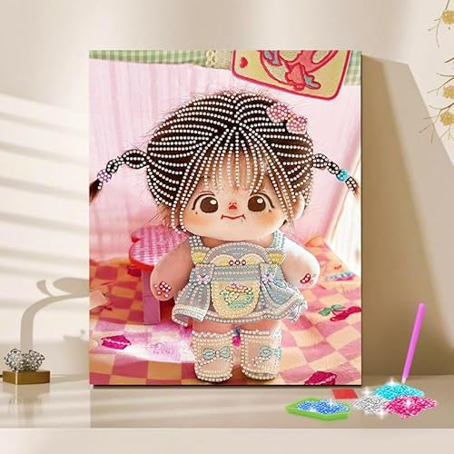 Artnanas Diamant Painting Bilder mit Komplettes Zubehör, 5d Diamond Painting set Klein 20x30cm, Malen Nach Zahlen Eigenes Bild - Baumwolle Puppe Artnanas Diamant Painting Bilder mit Komplettes Zubehör, 5d Diamond Painting set Klein 20x30cm, Malen Nach Zahlen Eigenes Bild - Baumwolle Puppe von Artnanas