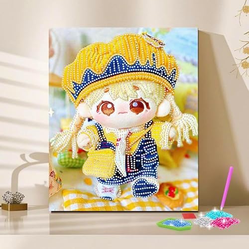 Artnanas Diamant Painting Bilder mit Komplettes Zubehör, 5d Diamond Painting set Klein 20x30cm, Malen Nach Zahlen Eigenes Bild - Baumwolle Puppe Artnanas Diamant Painting Bilder mit Komplettes Zubehör, 5d Diamond Painting set Klein 20x30cm, Malen Nach Zahlen Eigenes Bild - Baumwolle Puppe von Artnanas