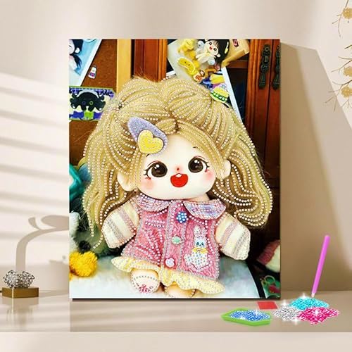 Artnanas Diamant Painting Bilder mit Komplettes Zubehör, 5d Diamond Painting set Klein 20x30cm, Malen Nach Zahlen Eigenes Bild - Baumwolle Puppe Artnanas Diamant Painting Bilder mit Komplettes Zubehör, 5d Diamond Painting set Klein 20x30cm, Malen Nach Zahlen Eigenes Bild - Baumwolle Puppe von Artnanas