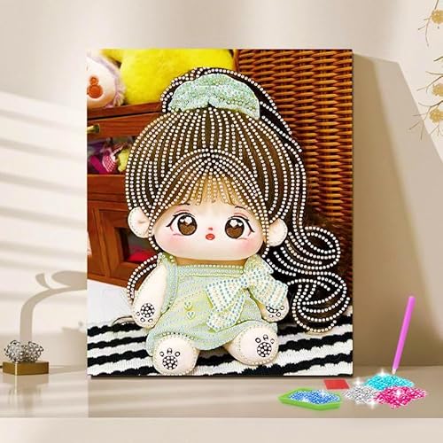 Artnanas Diamant Painting Bilder mit Komplettes Zubehör, 5d Diamond Painting set Klein 20x30cm, Malen Nach Zahlen Eigenes Bild - Baumwolle Puppe Artnanas Diamant Painting Bilder mit Komplettes Zubehör, 5d Diamond Painting set Klein 20x30cm, Malen Nach Zahlen Eigenes Bild - Baumwolle Puppe von Artnanas