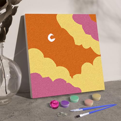 Artnanas Malen Nach Zahlen Klein Vorgemischte Quarzsand-Farbe, 3d Sandbilder Basteln DIY Set, Einzigartiges Bastelset 15x15cm - Mond Artnanas Malen Nach Zahlen Klein Vorgemischte Quarzsand-Farbe, 3d Sandbilder Basteln DIY Set, Einzigartiges Bastelset 15x15cm - Mond von Artnanas