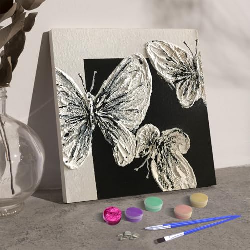 Artnanas Malen Nach Zahlen Klein Vorgemischte Quarzsand-Farbe, 3d Sandbilder Basteln DIY Set, Einzigartiges Bastelset 15x15cm - Schmetterling Artnanas Malen Nach Zahlen Klein Vorgemischte Quarzsand-Farbe, 3d Sandbilder Basteln DIY Set, Einzigartiges Bastelset 15x15cm - Schmetterling von Artnanas