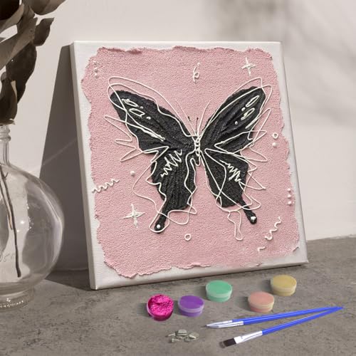 Artnanas Malen Nach Zahlen Klein Vorgemischte Quarzsand-Farbe, 3d Sandbilder Basteln DIY Set, Einzigartiges Bastelset 15x15cm - Schmetterling Artnanas Malen Nach Zahlen Klein Vorgemischte Quarzsand-Farbe, 3d Sandbilder Basteln DIY Set, Einzigartiges Bastelset 15x15cm - Schmetterling von Artnanas