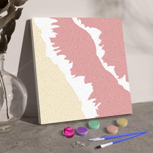 Artnanas Malen Nach Zahlen Klein Vorgemischte Quarzsand-Farbe, 3d Sandbilder Basteln DIY Set, Einzigartiges Bastelset 15x15cm - Waves Artnanas Malen Nach Zahlen Klein Vorgemischte Quarzsand-Farbe, 3d Sandbilder Basteln DIY Set, Einzigartiges Bastelset 15x15cm - Waves von Artnanas
