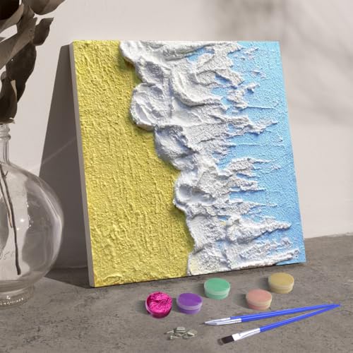 Artnanas Malen Nach Zahlen Klein Vorgemischte Quarzsand-Farbe, 3d Sandbilder Basteln DIY Set, Einzigartiges Bastelset 15x15cm - Waves Artnanas Malen Nach Zahlen Klein Vorgemischte Quarzsand-Farbe, 3d Sandbilder Basteln DIY Set, Einzigartiges Bastelset 15x15cm - Waves von Artnanas