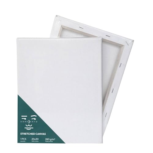 Artnapi Leinwand auf Keilrahmen | Leinwand Zum Bemalen 20x30cm groß | Leere weiße Leinwand aus 100% Baumwolle | Dreifach Grundiert, Grammatur 280g/m2 | Set für Erwachsene, Künstler und Kinder Artnapi Leinwand auf Keilrahmen | Leinwand Zum Bemalen 20x30cm groß | Leere weiße Leinwand aus 100% Baumwolle | Dreifach Grundiert, Grammatur 280g/m2 | Set für Erwachsene, Künstler und Kinder von Artnapi