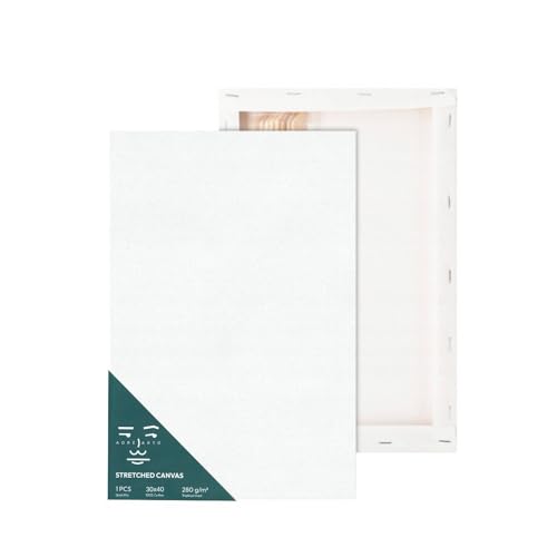 Artnapi Leinwand auf Keilrahmen | Leinwand Zum Bemalen 30x40cm groß | Leere weiße Leinwand aus 100% Baumwolle | Dreifach Grundiert, Grammatur 280g/m2 | Set für Erwachsene, Künstler und Kinder Artnapi Leinwand auf Keilrahmen | Leinwand Zum Bemalen 30x40cm groß | Leere weiße Leinwand aus 100% Baumwolle | Dreifach Grundiert, Grammatur 280g/m2 | Set für Erwachsene, Künstler und Kinder von Artnapi