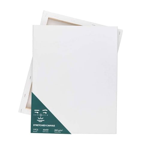 Artnapi Leinwand auf Keilrahmen | Leinwand Zum Bemalen 40x50cm groß | Leere weiße Leinwand aus 100% Baumwolle | Dreifach Grundiert, Grammatur 280g/m2 | Set für Erwachsene, Künstler und Kinder Artnapi Leinwand auf Keilrahmen | Leinwand Zum Bemalen 40x50cm groß | Leere weiße Leinwand aus 100% Baumwolle | Dreifach Grundiert, Grammatur 280g/m2 | Set für Erwachsene, Künstler und Kinder von Artnapi