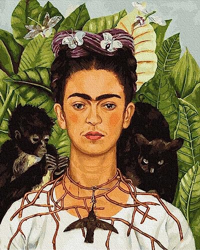Artnapi Malen nach Zahlen Erwachsene mit Rahmen | DIY Handgemalt | Frida Kahlo Selbstporträt | Kit für Anfänger und Erwachsene | Set inklusive Acrylfarben & Pinsel | 40x50cm Leinwand | Geschenke Artnapi Malen nach Zahlen Erwachsene mit Rahmen | DIY Handgemalt | Frida Kahlo Selbstporträt | Kit für Anfänger und Erwachsene | Set inklusive Acrylfarben & Pinsel | 40x50cm Leinwand | Geschenke von Artnapi