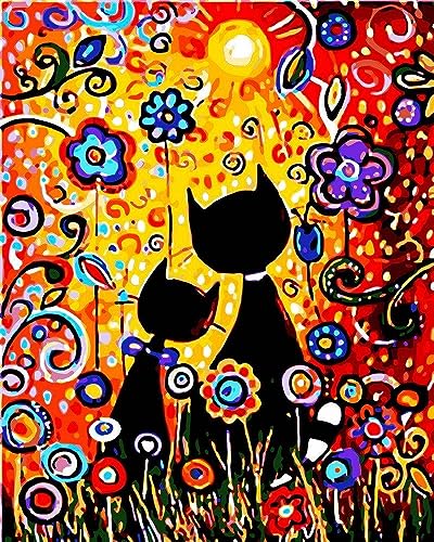 Artnapi Malen nach Zahlen Erwachsene mit Rahmen | DIY Handgemalt | Gezeichnete Katzen | Kit für Anfänger und Erwachsene | Set inklusive Acrylfarben & Pinsel | 40x50cm Leinwand | Ideal als Geschenk Artnapi Malen nach Zahlen Erwachsene mit Rahmen | DIY Handgemalt | Gezeichnete Katzen | Kit für Anfänger und Erwachsene | Set inklusive Acrylfarben & Pinsel | 40x50cm Leinwand | Ideal als Geschenk von Artnapi