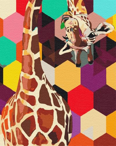 Artnapi Malen nach Zahlen Erwachsene mit Rahmen | DIY Handgemalt | Giraffe als Mosaik | Kit für Anfänger und Erwachsene | Set inklusive Acrylfarben & Pinsel | 40x50cm Leinwand | Ideal als Geschenk Artnapi Malen nach Zahlen Erwachsene mit Rahmen | DIY Handgemalt | Giraffe als Mosaik | Kit für Anfänger und Erwachsene | Set inklusive Acrylfarben & Pinsel | 40x50cm Leinwand | Ideal als Geschenk von Artnapi