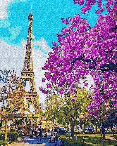 Artnapi Malen nach Zahlen Erwachsene mit Rahmen | DIY Handgemalt | Paris in Blüte | Kit für Anfänger und Erwachsene | Set inklusive Acrylfarben & Pinsel | 40x50cm Leinwand | Ideal als Geschenk Artnapi Malen nach Zahlen Erwachsene mit Rahmen | DIY Handgemalt | Paris in Blüte | Kit für Anfänger und Erwachsene | Set inklusive Acrylfarben & Pinsel | 40x50cm Leinwand | Ideal als Geschenk von Artnapi