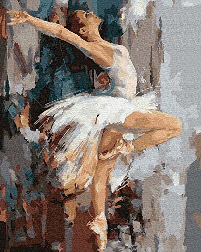 Artnapi Malen nach Zahlen Erwachsene mit Rahmen | DIY Handgemalt | Weißer Schwan Ballerina | Kit für Anfänger und Erwachsene | Set inklusive Acrylfarben & Pinsel | 40x50cm Leinwand | Geschenke Artnapi Malen nach Zahlen Erwachsene mit Rahmen | DIY Handgemalt | Weißer Schwan Ballerina | Kit für Anfänger und Erwachsene | Set inklusive Acrylfarben & Pinsel | 40x50cm Leinwand | Geschenke von Artnapi
