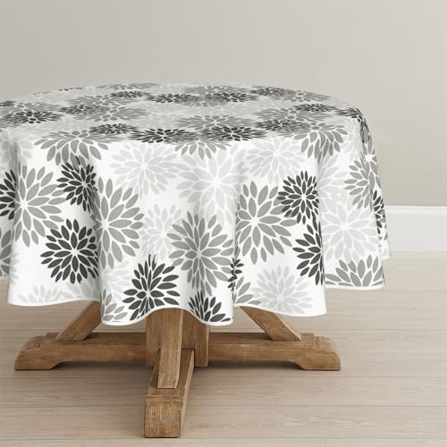 Artoid Mode Blumen Grau Dahlien Herbst Tischdecke Rund 140 cm, Saisonnal Fall Fleckschutz Tischwäsche Küche Dekoration Urlaub Party Dekor Artoid Mode Blumen Grau Dahlien Herbst Tischdecke Rund 140 cm, Saisonnal Fall Fleckschutz Tischwäsche Küche Dekoration Urlaub Party Dekor von Artoid Mode