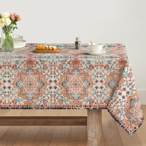 Artoid Mode Boho Vintage Geometrie Bunt Marokkanisch Landhausstil Tischdecke 140x110 cm, Fleckschutz Tischwäsche Küche Dekoration Urlaub Party Dekor Artoid Mode Boho Vintage Geometrie Bunt Marokkanisch Landhausstil Tischdecke 140x110 cm, Fleckschutz Tischwäsche Küche Dekoration Urlaub Party Dekor von Artoid Mode