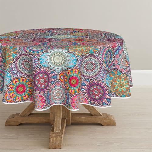 Artoid Mode Boho Vintage Geometrie Marokkanisch Mandala Tischdecke Rund 120 cm, Fleckschutz Tischwäsche Küche Dekoration Urlaub Party Dekor Artoid Mode Boho Vintage Geometrie Marokkanisch Mandala Tischdecke Rund 120 cm, Fleckschutz Tischwäsche Küche Dekoration Urlaub Party Dekor von Artoid Mode