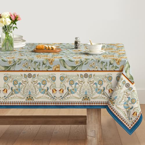 Artoid Mode Boho Vintage Pfauen Blumen Blätter Landhausstil Tischdecke 140x220 cm, Fleckschutz Tischwäsche Küche Dekoration Urlaub Party Dekor Artoid Mode Boho Vintage Pfauen Blumen Blätter Landhausstil Tischdecke 140x220 cm, Fleckschutz Tischwäsche Küche Dekoration Urlaub Party Dekor von Artoid Mode