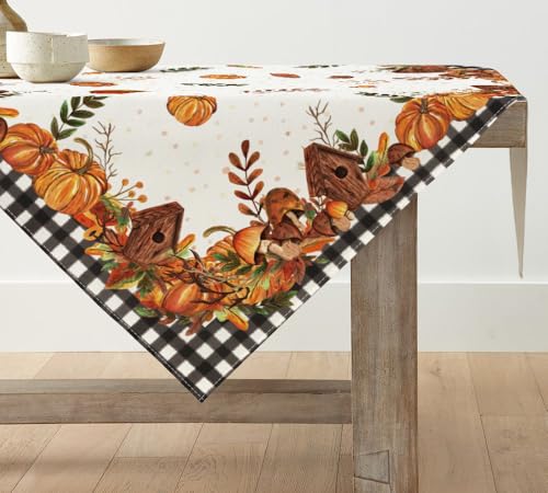 Artoid Mode Büffelkaro Kürbisse Pilze Vogelhaus Herbst Tischdecke, Saisonnal Tischwäsche Küche Tisch Dekoration Drinnen Urlaub Party Dekor 100x100 cm Artoid Mode Büffelkaro Kürbisse Pilze Vogelhaus Herbst Tischdecke, Saisonnal Tischwäsche Küche Tisch Dekoration Drinnen Urlaub Party Dekor 100x100 cm von Artoid Mode