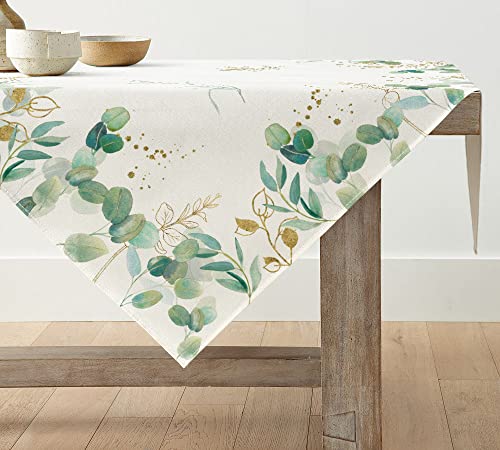 Artoid Mode Eukalyptus Frühling Tischwäsche, Saisonnal Sommer Küche Tisch Dekoration Drinnen Urlaub Party Dekor Quadrat 100 x 100 cm von Artoid Mode