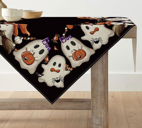Artoid Mode Geist Kürbisse Besen Spinnen Fledermaus Boo Halloween Tischdecke, Tischwäsche Küche Tisch Dekoration Drinnen Urlaub Party Dekor 85x85 cm Artoid Mode Geist Kürbisse Besen Spinnen Fledermaus Boo Halloween Tischdecke, Tischwäsche Küche Tisch Dekoration Drinnen Urlaub Party Dekor 85x85 cm von Artoid Mode