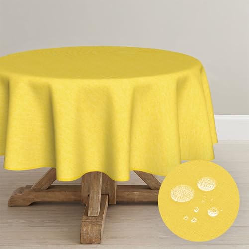 Artoid Mode Gelb Tischdecke Rund 140 cm, Saisonnal Herbst Wasserabweisend Fleckschutz Tischwäsche Küche Dekoration Urlaub Party Dekor Artoid Mode Gelb Tischdecke Rund 140 cm, Saisonnal Herbst Wasserabweisend Fleckschutz Tischwäsche Küche Dekoration Urlaub Party Dekor von Artoid Mode