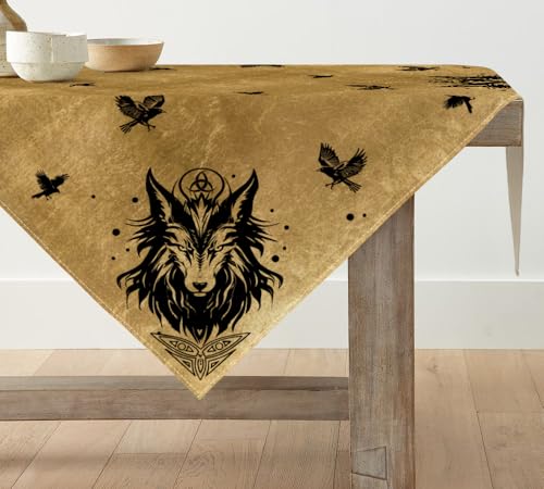 Artoid Mode Gold Schwarz Wikinger Wolf Helm der Ehrfurcht Tischwäsche, Saisonnal Küche Tisch Dekoration Drinnen Urlaub Party Dekor 85x85 cm Artoid Mode Gold Schwarz Wikinger Wolf Helm der Ehrfurcht Tischwäsche, Saisonnal Küche Tisch Dekoration Drinnen Urlaub Party Dekor 85x85 cm von Artoid Mode