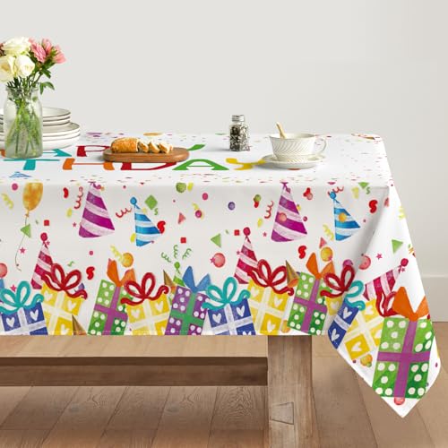 Artoid Mode Happy Birthday Geschenke Geburtstagshut Geburtstag Tischdecke 140x110 cm, Fleckschutz Tischwäsche Küche Dekoration Urlaub Party Dekor Artoid Mode Happy Birthday Geschenke Geburtstagshut Geburtstag Tischdecke 140x110 cm, Fleckschutz Tischwäsche Küche Dekoration Urlaub Party Dekor von Artoid Mode