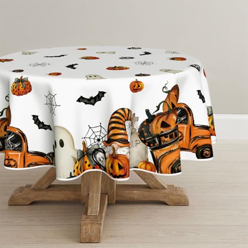 Artoid Mode Jack-o'-Lantern Geist Lastwagen GNOME Halloween Tischdecke Rund 140 cm, Grabsteine Fleckschutz Tischwäsche Küche Dekoration Urlaub Dekor Artoid Mode Jack-o'-Lantern Geist Lastwagen GNOME Halloween Tischdecke Rund 140 cm, Grabsteine Fleckschutz Tischwäsche Küche Dekoration Urlaub Dekor von Artoid Mode