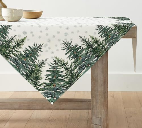 Artoid Mode Kiefern Schneeflocken Weihnachten Tischdecke, Saisonnal Tischwäsche Winter Küche Tisch Dekoration Drinnen Urlaub Party Dekor 100x100 cm Artoid Mode Kiefern Schneeflocken Weihnachten Tischdecke, Saisonnal Tischwäsche Winter Küche Tisch Dekoration Drinnen Urlaub Party Dekor 100x100 cm von Artoid Mode
