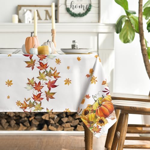 Artoid Mode Kürbisse Ahornblätter Sonnenblumen Herbst Tischdecke 140x110 cm, Fall Fleckschutz Tischwäsche Küche Dekoration Urlaub Party Dekor Artoid Mode Kürbisse Ahornblätter Sonnenblumen Herbst Tischdecke 140x110 cm, Fall Fleckschutz Tischwäsche Küche Dekoration Urlaub Party Dekor von Artoid Mode